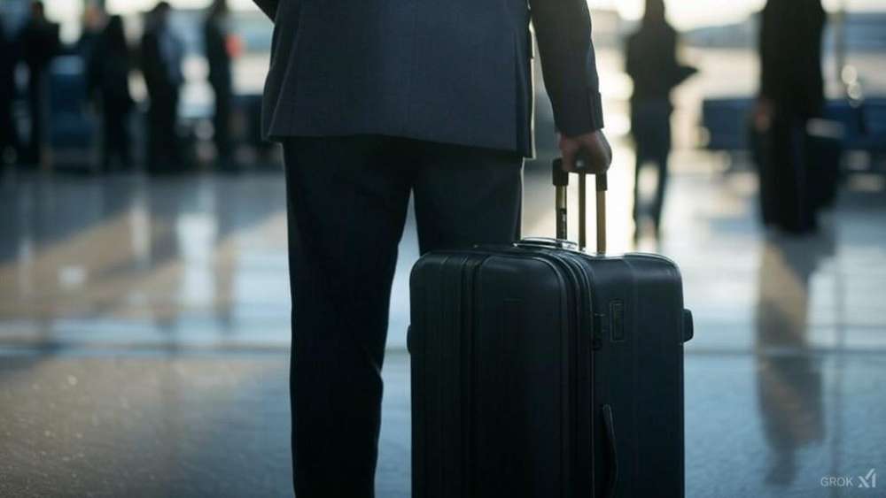 A man with his tactical suitcase